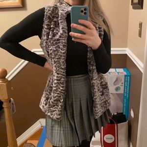 Faux fur vest